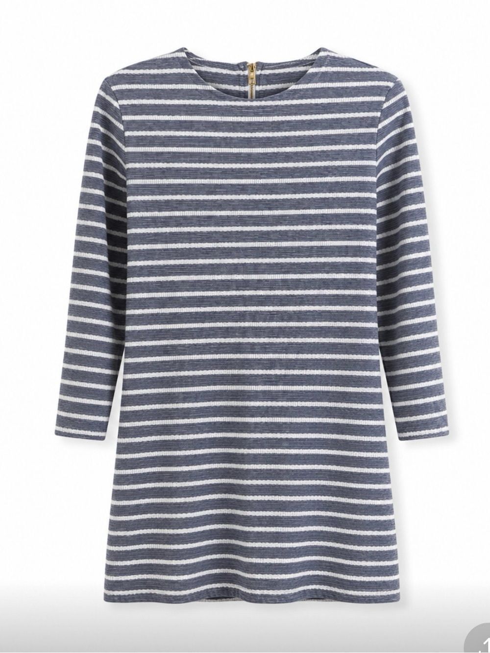 SAIL TO SABLE Striped Navy & White Knit Shift Cotton Dress Size XS